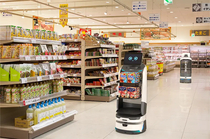Robot de livraison supermarché magasin